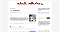 Desktop Screenshot of eclecticorthodoxy.com